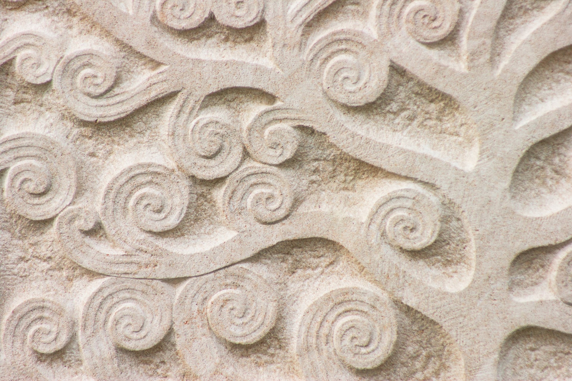 Motif antique arbre sur de la pierre grès